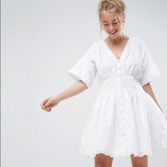 ASOS Dresses & Skirts - ASOS Broderie Casual Tea mini dress